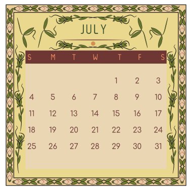 Çiçekli 2021 takvimi