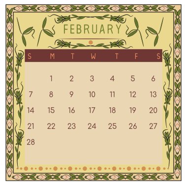 Çiçekli 2021 takvimi