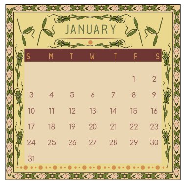 Çiçekli 2021 takvimi