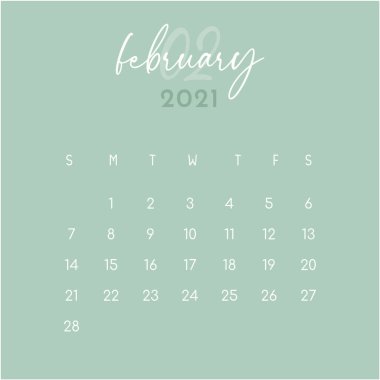 Takvim 2021 için ayarlandı