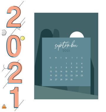 2021 takvimi için arka plan