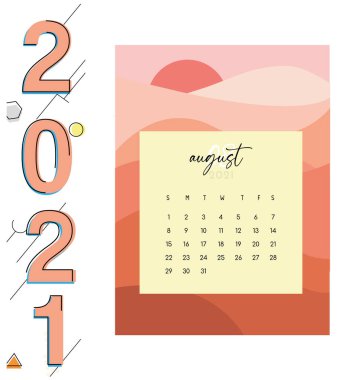 2021 takvimi için arka plan