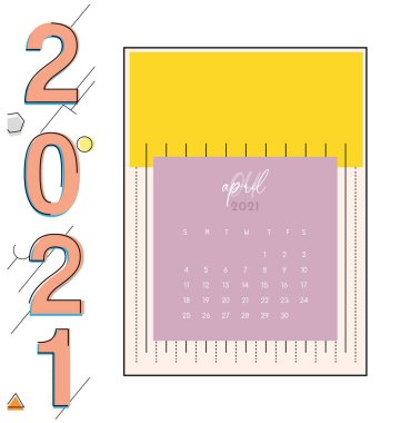 2021 takvimi için arka plan