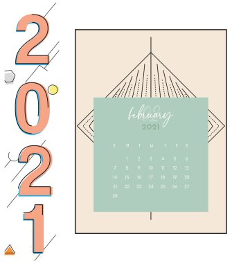 2021 takvimi için arka plan