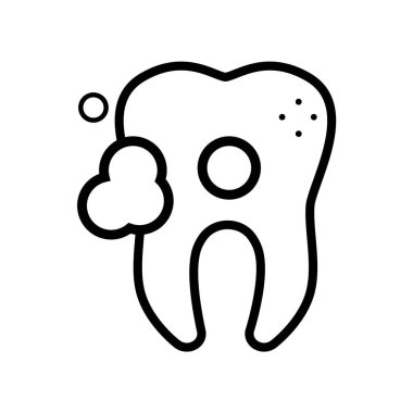 beyaz arkaplanda izole edilmiş diş