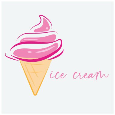 Dondurma beyaz arka planda