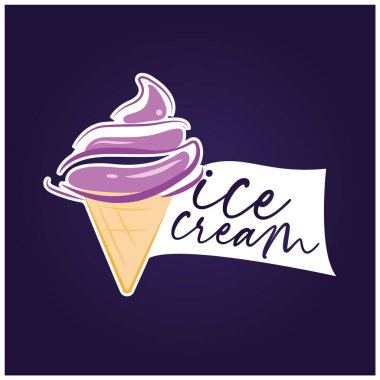 Dondurma beyaz arka planda