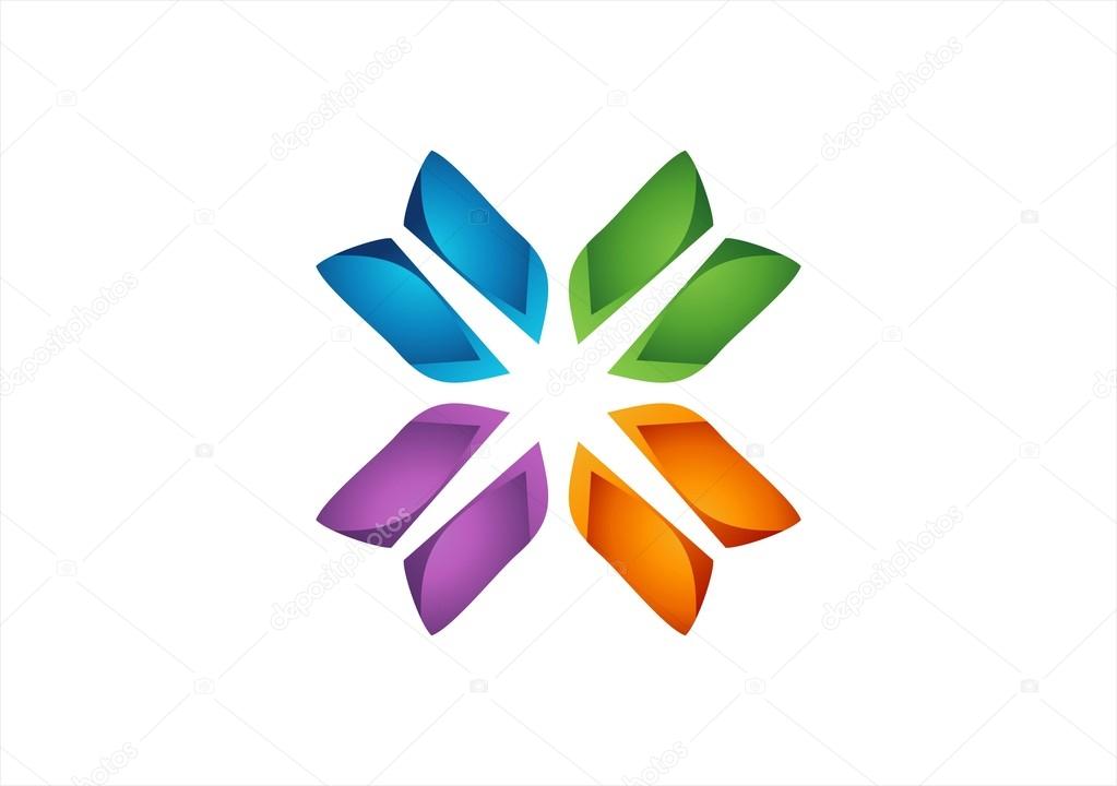 Light abstract spark logo business,company shape symbol design vector