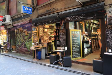 Kahve Dükkanı kafe Melbourne Avustralya