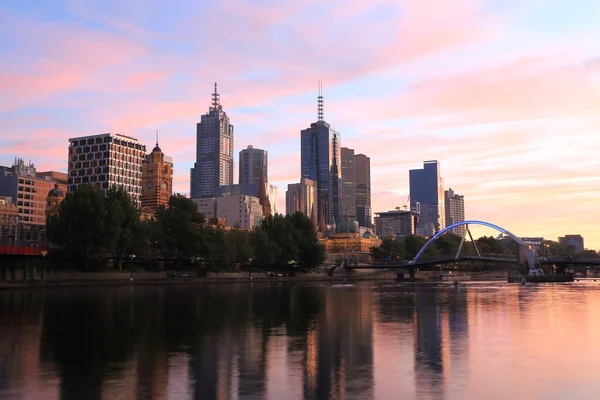 Melbourne aube paysage urbain Australie — Photo