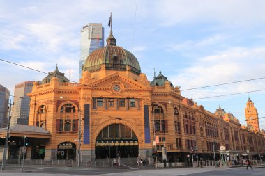 Melbourne Flinders Sokağı İstasyonu Avustralya tren