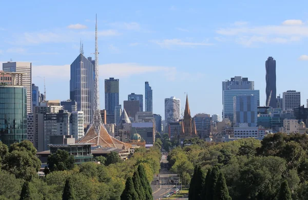 Melbourne cityscape Avustralya — Stok fotoğraf