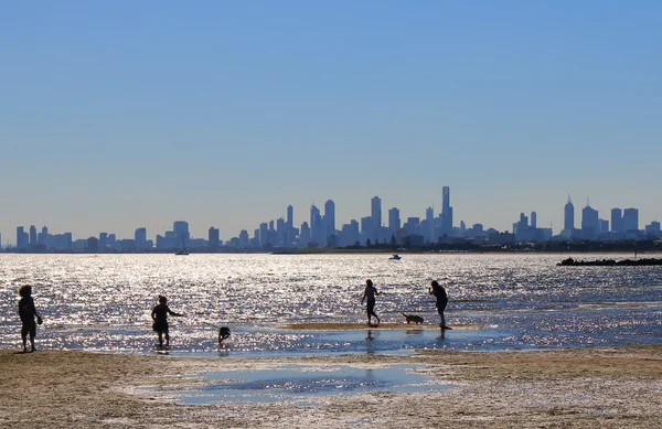 Melbourne beach cityscape australien — Stockfoto