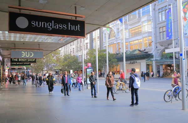 Melbourne winkelen straat Australië — Stockfoto