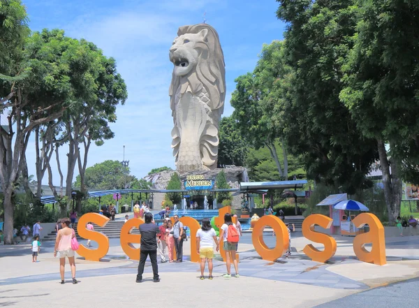 Merlion nell'isola di Sentosa Singapore — Foto Stock