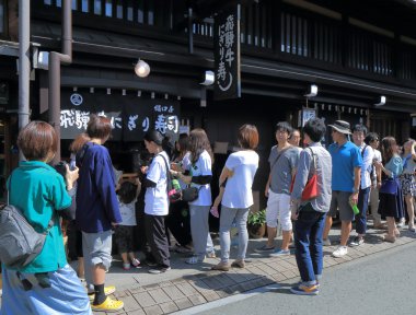 Sushi shop Takayama Japan clipart
