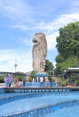Merlion in Sentosa island Singapore clipart