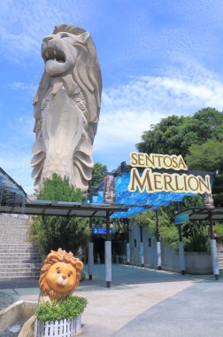 Merlion in Sentosa island Singapore clipart