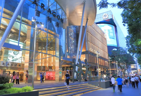 Orchard Road Singapur por la noche — Foto de Stock