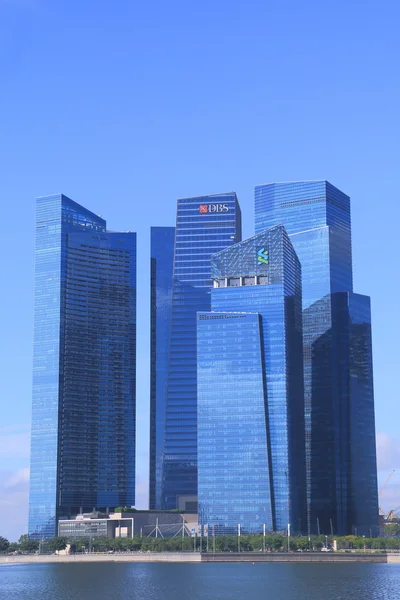 Сингапур финансового центра Marina Bay DBS банка — стоковое фото