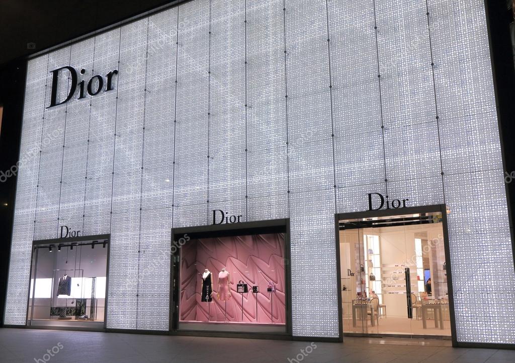 NAGOYA JAPAN - SEPTEMBER 26, 2014: Dior shop in Nagoya downtown. Christian Dior is a French company which owns the high-fashion clothing producer and retailer Christian Dior Couture launched in 1946.