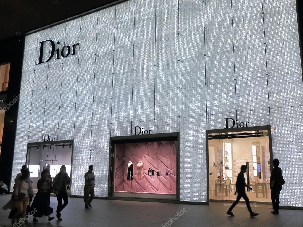 NAGOYA JAPAN - SEPTEMBER 26, 2014: Dior shop in Nagoya downtown. Christian Dior is a French company which owns the high-fashion clothing producer and retailer Christian Dior Couture launched in 1946
