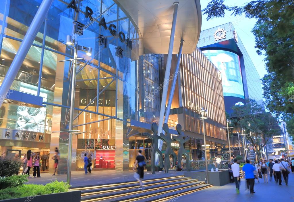 Orchard Road Singapore by night — Stock Editorial Photo