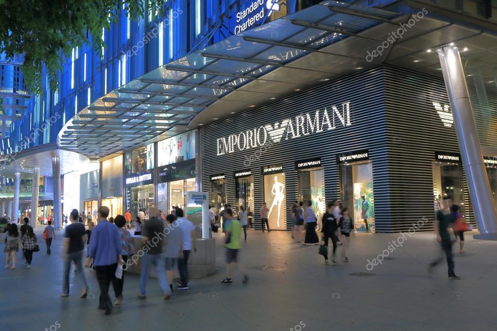 SINGAPORE - 26 May, 2014: Emporio Armani Shop Orchard Road. Emporio Armani is an Italian fashion brand manufacturing high quality luxury fashion clothes