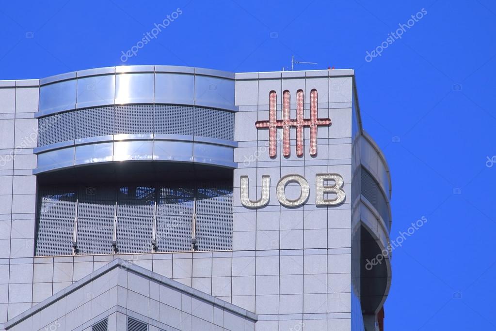 SINGAPORE - 28 May, 2014: UOB United Overseas Bank logo. UOB United Overseas Bank is a major banking organisation headquartered in Singapore founded in 1935.