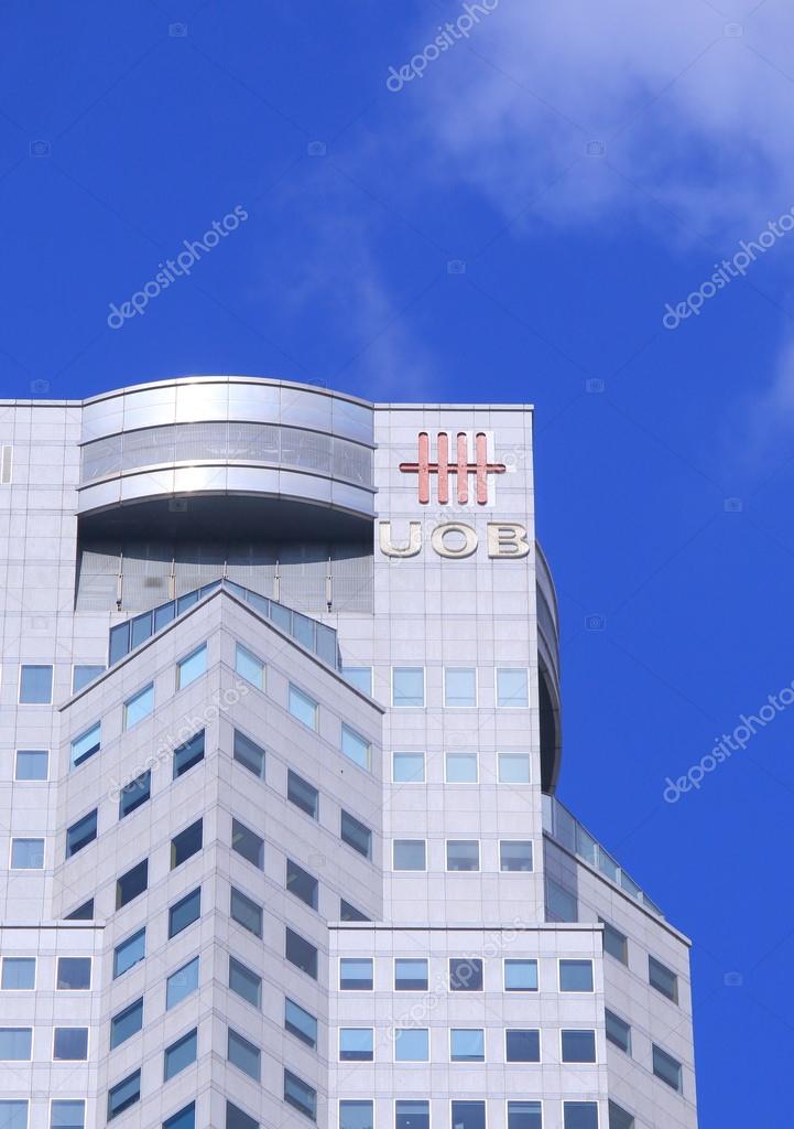 SINGAPORE - 28 May, 2014: UOB United Overseas Bank logo. UOB United Overseas Bank is a major banking organisation headquartered in Singapore founded in 1935.