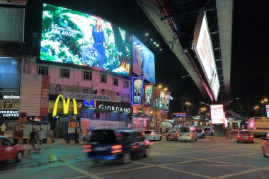 Bukit Bintang alışveriş gece Kuala Lumpur Malezya