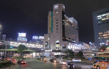 Kobe Sannomiya şehir merkezine gece Japonya tarafından