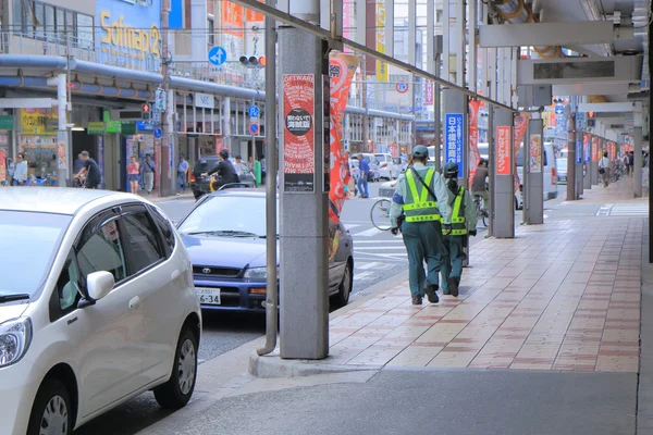 Inspector de multas de estacionamiento Osaka Japón — Foto de Stock