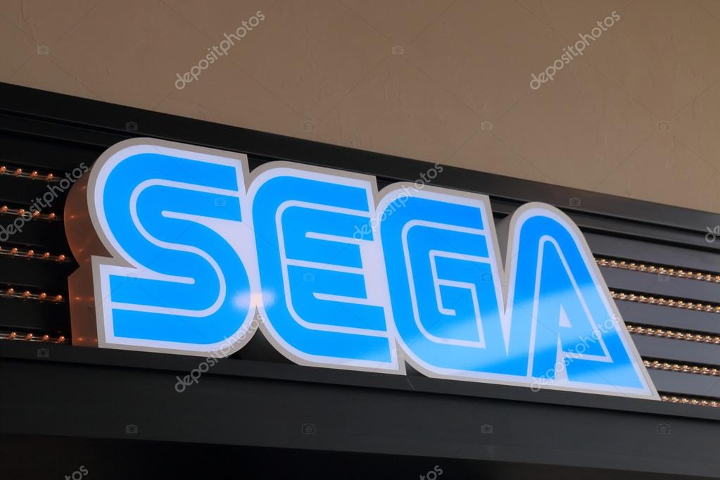 KOBE JAPAN - 2 JUNE, 2014: SEGA company logo. SEGA is a Japanese multinational video game developer, publisher and hardware development company headquartered in Tokyo.