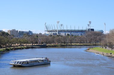MCG and Yarra river Melbourne clipart