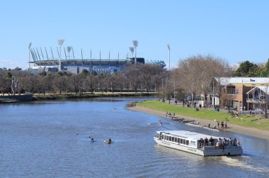 MCG and Yarra river Melbourne clipart