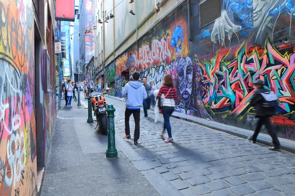 Carril de Melbourne de graffiti — Foto de Stock