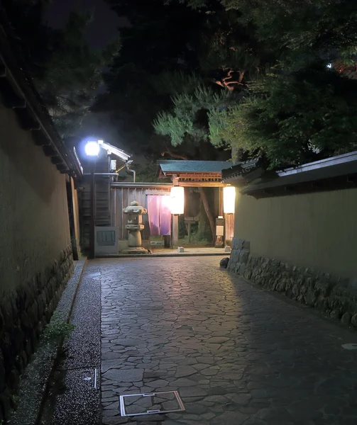 Zabytkowej architektury w nocy Japonii Kanazawa — Zdjęcie stockowe