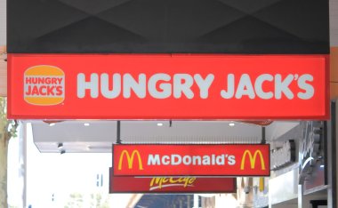 Fast food shop signs clipart