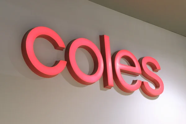 Coles Supermarket logo Australia — Stock Photo, Image