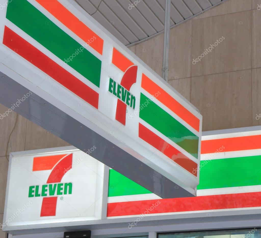 MELBOURNE AUSTRALIA - MARCH 29,2014: 7-Eleven logo - 7-Eleven is the world's largest operator, franchisor, and licensor of convenience stores with more than 50,000 outlets.