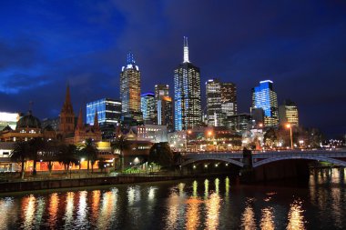 Melbourne gece manzarası