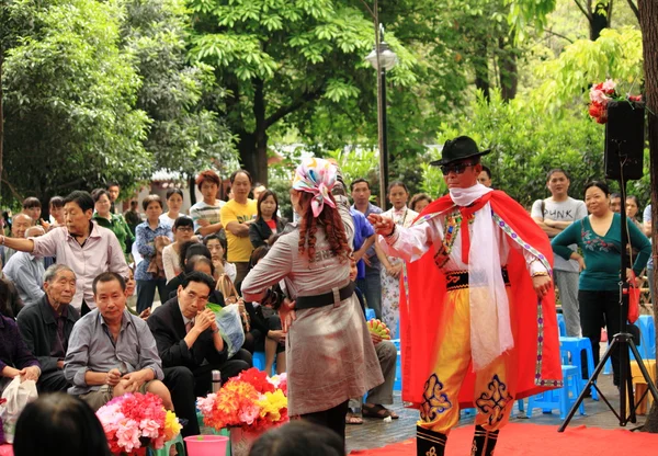 Китайское модное шоу в Чэнду — стоковое фото