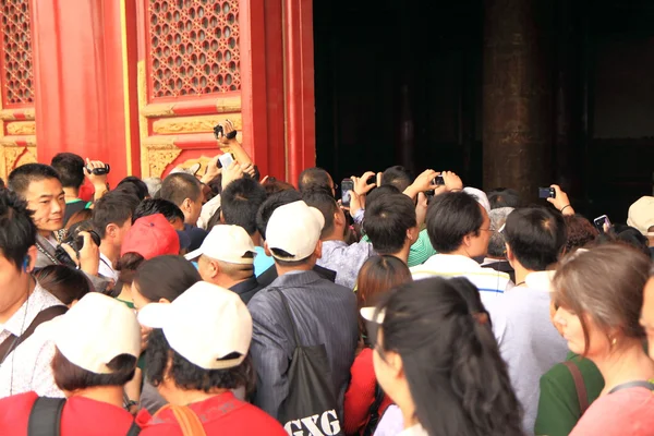 Čínští turisté Peking Zakázané město — Stock fotografie