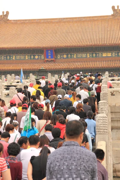 Chinese tourist in Forbidden City China — Stock Photo, Image