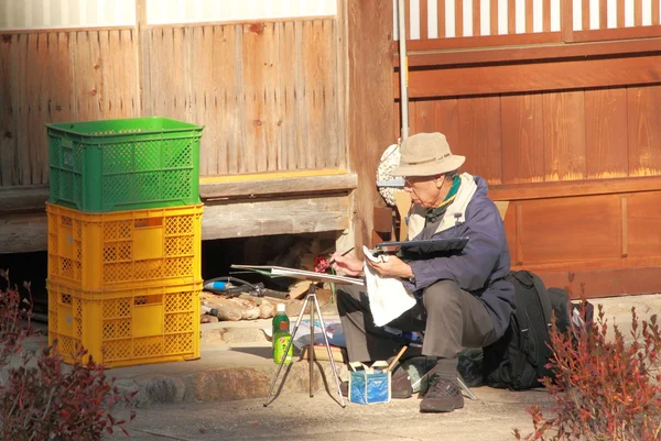 Japonský starý muž — Stock fotografie