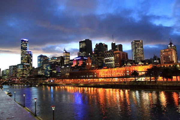 Melbourne night view — Stock Photo, Image