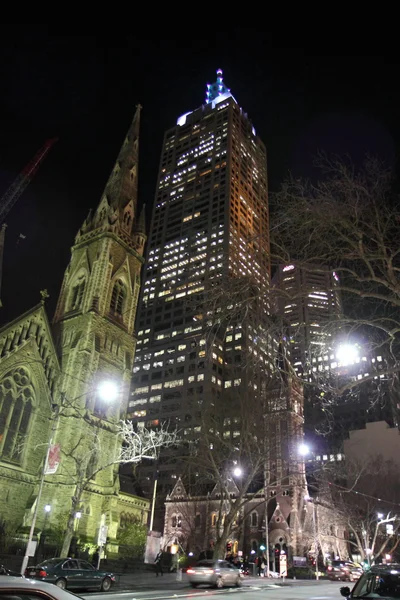 Kilise Melbourne şehir Cbd — Stok fotoğraf