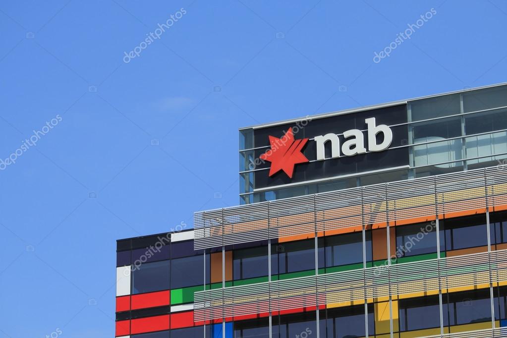 MELBOURNE AUSTRALIA - March 1,2014: Logo of National Australia Bank (NAB) - One of the four largest bank in Australia and 17th in the world.
