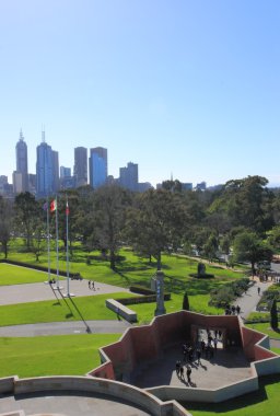 Melbourne silüeti Botanik Bahçesi